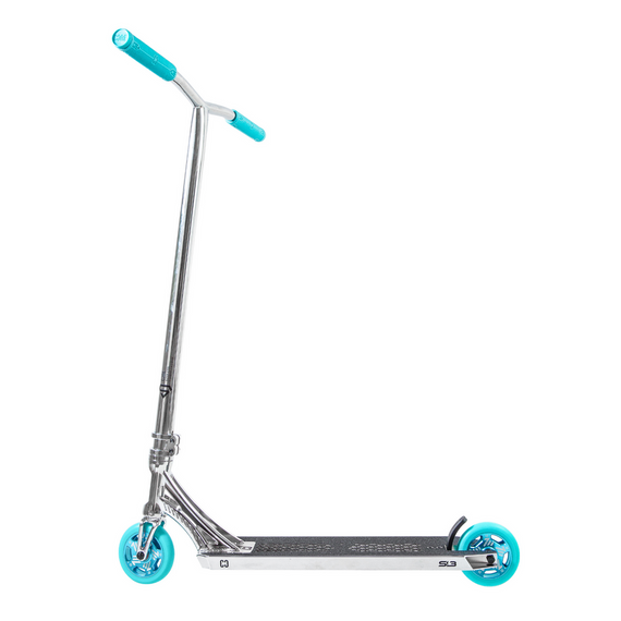 Trotinetă freestyle CORE SL3 Complete Stunt Scooter Chrome Teal înălțime 92,5 cm
