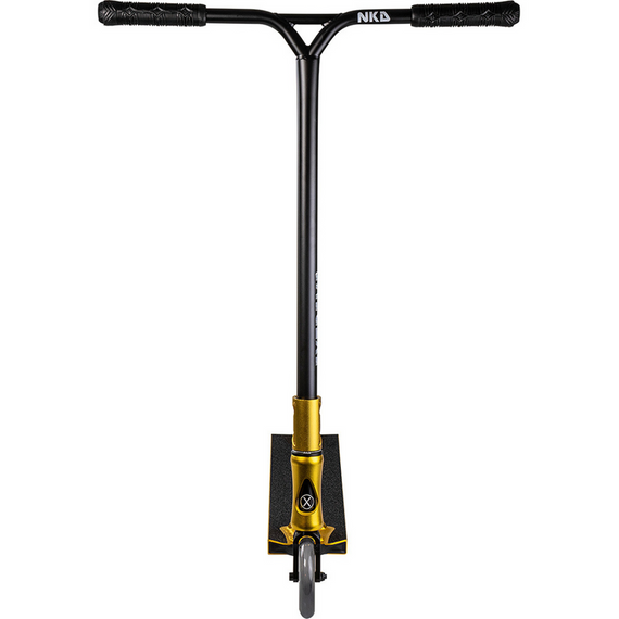 Performanță Scooter mare aluminiu ușor ghidon larg și platformă NKD Extreme Goldanodized wys. 91 cm