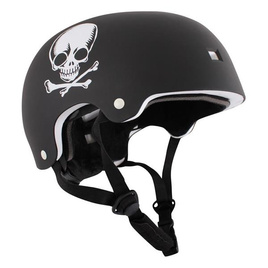 NKX Brain Saver Skateboard Helmet Black Skull