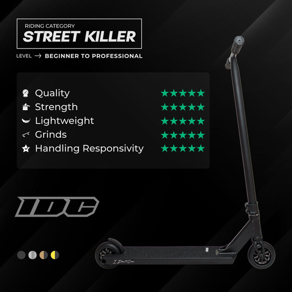 NKD IDC Stunt Scooter Negru wys. 85 cm