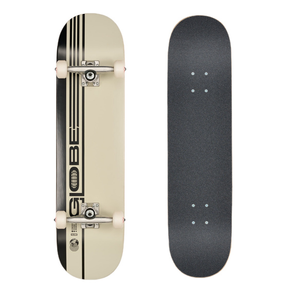 GLOBE G0 Strype Hard skateboard - Negru/Off-White 8.0"