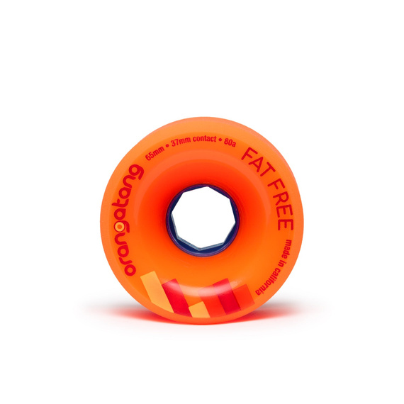 Orangatang Fat Free Wheels Orange 65mm 80A roți longboard