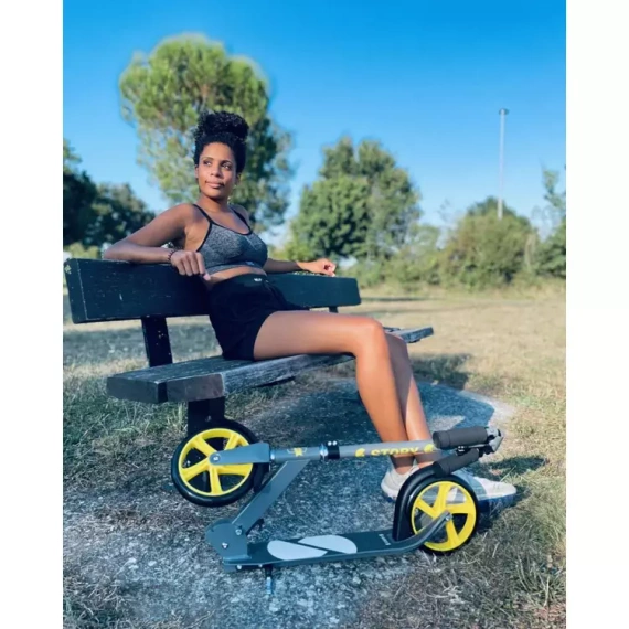 Scuter de transport cu roți mari Story Urban GO! LED negru