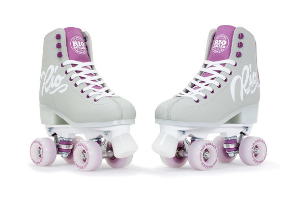 RIO ROLLER SCRIPT QUAD SKATES Patine cu rotile gri