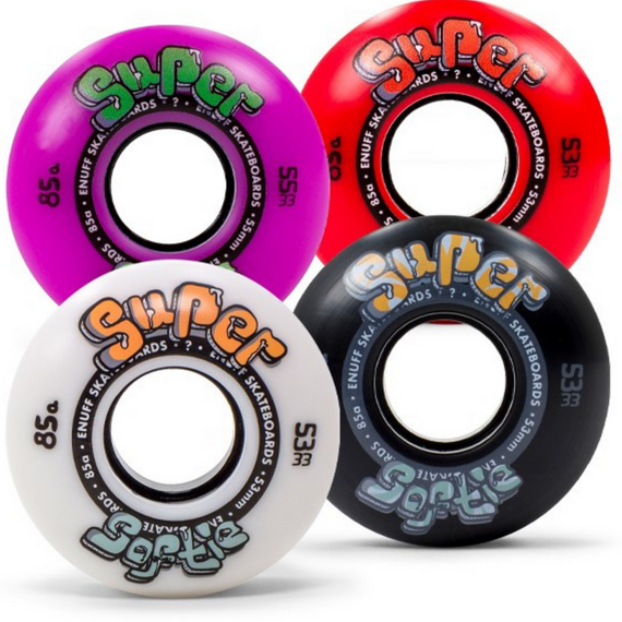 ENUFF Super Softie Skateboard Wheels alb 53 mm