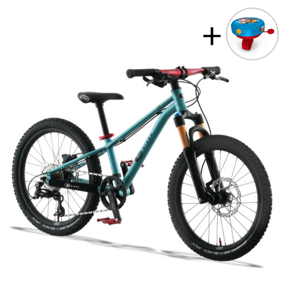 Superlekki rower dla dzieci KUbikes 20S DISC Turkusowo-Czerwony