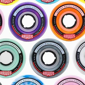 Hawgs Fatty Sky Blue Swirl 63 mm 78A Roți Longboard