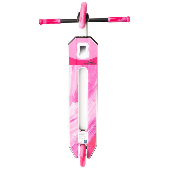 NKD Next Generation Scutere ușoare din aluminiu pentru tineri rideri Alb-roz wys. 79,4 cm