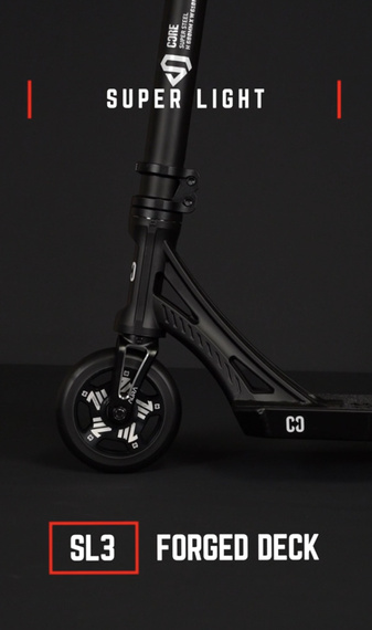 Trotinetă freestyle CORE SL3 Complete Stunt Scooter Negru înălțime 92,5 cm