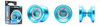 Metal Yoyo YoYoFactory Obturator unghi larg Aqua