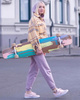 Longboard pentru dans NKX Vegas roz 121 cm