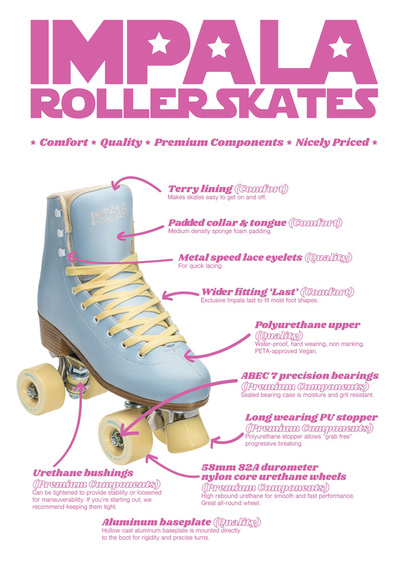 Impala Quad Skate Falling Hearts