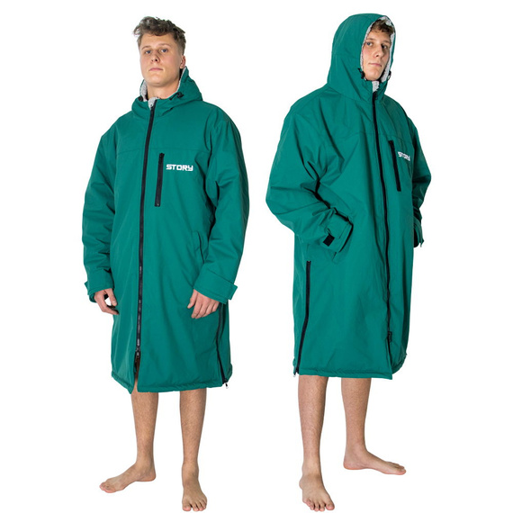 Poncho Poncho Jacket Story Change Robe Sea Green
