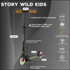 Story Wild Kids Urban Transport Scooter negru LED wys. 73-85 cm