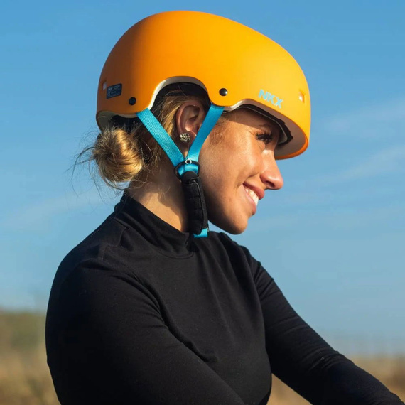 NKX Brain Saver Cască de skateboard portocaliu/albastru