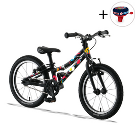 Superlekki rower dla dzieci KUbikes 16S Czarny Komiks