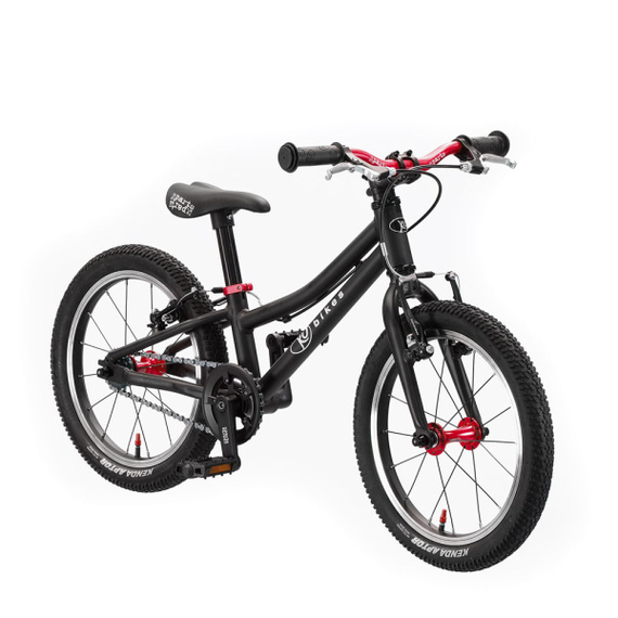 KUbikes 16S bicicletă superușoară pentru copii Negru și roșu