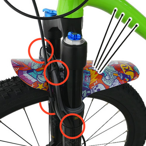 Apărători de noroi pentru KUbikes Biciclete cu frâne pe disc DISC Apărători de noroi KUbikes Comics