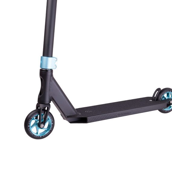 Trotinetă Freestyle Striker Lux 5" Stunt Scooter Negru-Turcoaz înălț. 87 cm