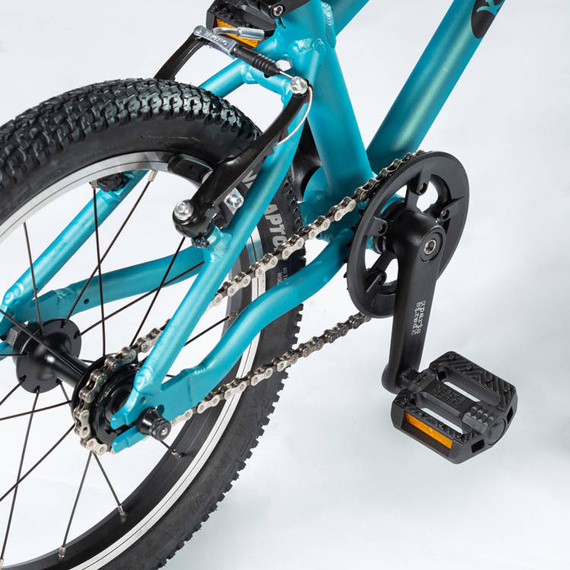 Superlekki rower dla dzieci KUbikes 16L Turkusowo-Czerwony