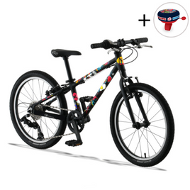 KUbikes 20L Superlight Kids Bike Negru Carte de benzi desenate