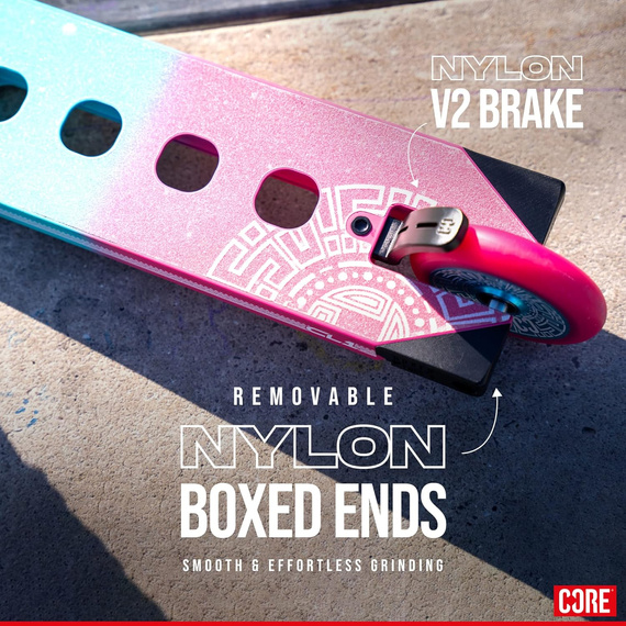 Trotinetă Freestyle CORE CL1 Complete Stunt Scooter Roz-Turcoaz înălțime 85 cm