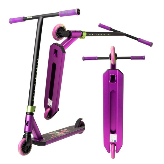 NKD Next Generation Scuter negru și violet din aluminiu de înaltă performanță Ușor pentru tinerii piloți. 79,4 cm