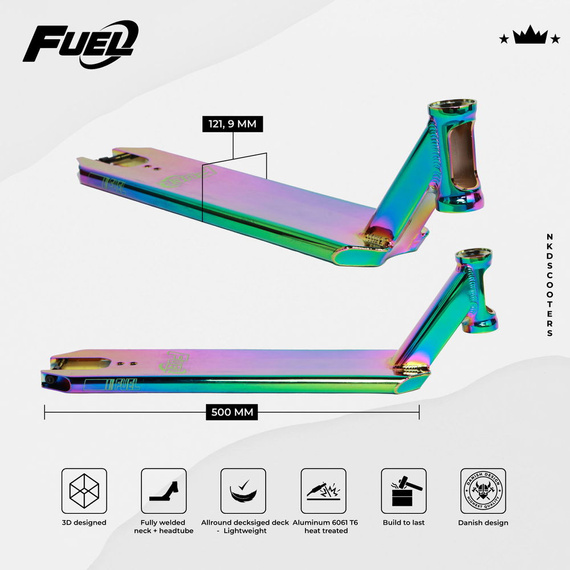 Platformă pentru NKD Fuel Stunt Scooter Deck Neochrome 495 mm