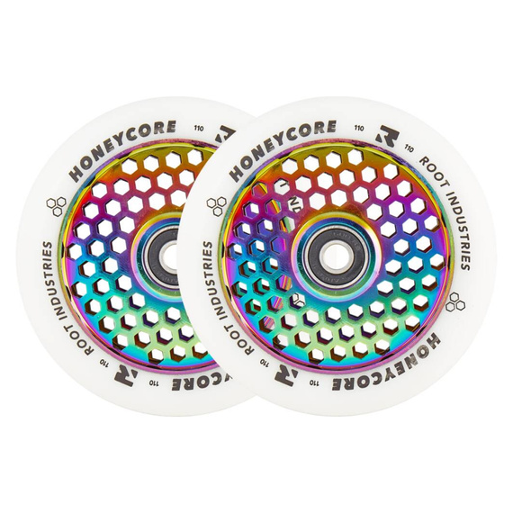 Root Industries Honeycore White Pro Scooter Wheels 2-Pack Rocket Fuel 110mm (2 buc.)