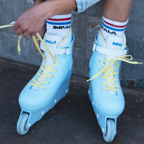 Impala Lightspeed Inline Skate Rollers de agrement albastru și galben