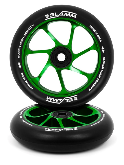 Slamm Team Scooter Roată negru-verde 110 mm (1 buc).)