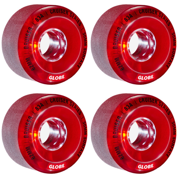 GLOBE Bruiser Clear Red 62 mm roți cruiser