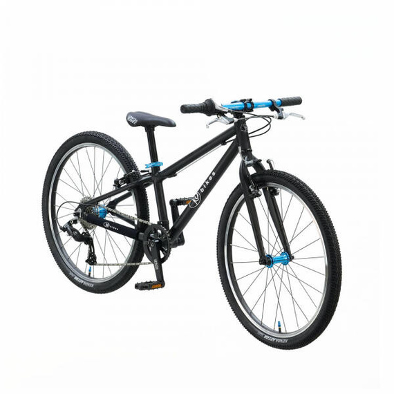 Lekki rower dla dzieci KUbikes 24S Czarno-Niebieski