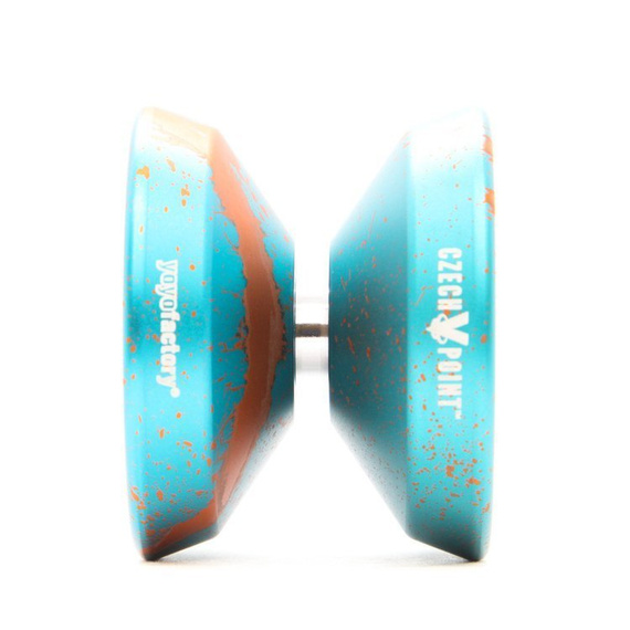 Metal Yoyo CzechPoint Pivot - Aqua Orange Alb