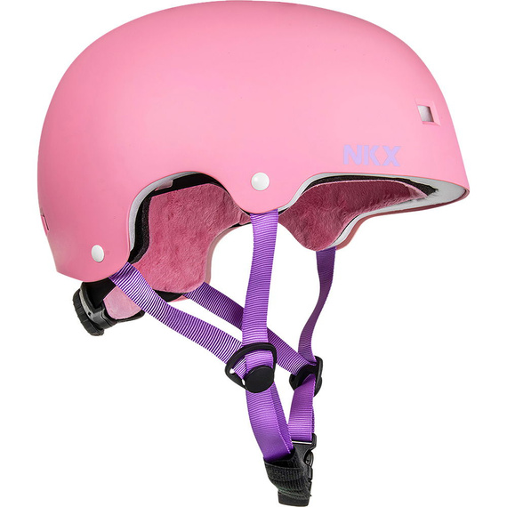 NKX Brain Saver Cască de skateboard roz și violet