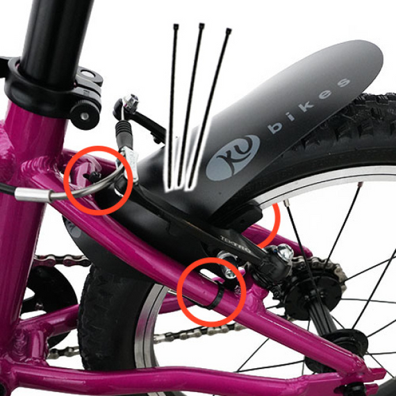 Apărători de noroi KUbikes pentru biciclete cu V-Brake Apărători de noroi KUbikes Negru