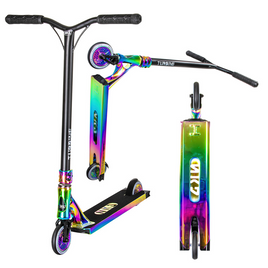 Performanță Scooter mare aluminiu ușor Platformă largă NKD Turbine Rainbow High 87 cm