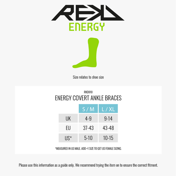 Brățări REKD Energy Covert pentru gleznă Negru