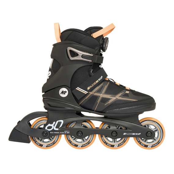 Patine cu rotile K2 ALEXIS 80 BOA Negru și roz