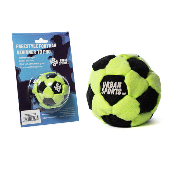 Zośka Footbag Urban Sports 32 Panouri verde și negru
