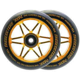 NKD Park Stunt Scooter Roți negre și aurii 110 mm