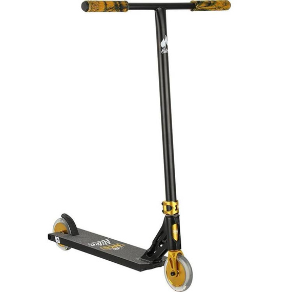 Scooter de înaltă performanță din aluminiu ușor mare de înaltă calitate 91 cm Platformă largă și ghidon NKD Nitro Street Black Gold