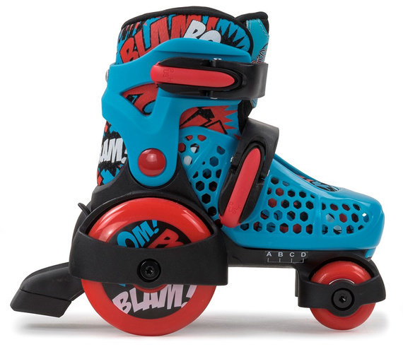 Patine quad pentru copii SFR Stomper ajustabile Albastru și negru