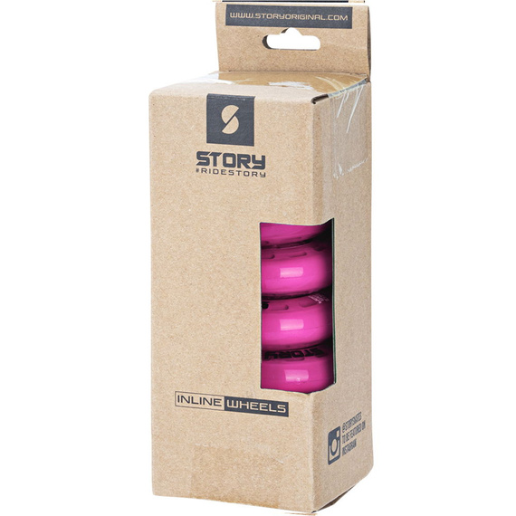 Story Inline Skates Roți roz 64 mm (8 buc) cu rulmenți.)