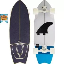 Surfskate Skateboard NKX Maverick Tahiti alb-albastru 30 "