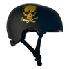 NKX Brain Saver Cască de skateboard cu craniu negru și auriu