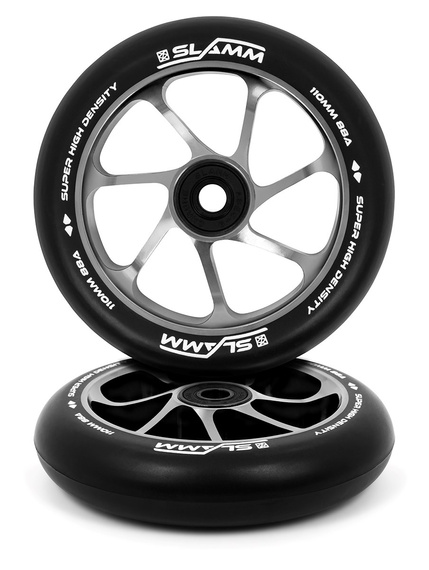 Slamm Team Scooter Roată negru argintiu 110 mm (1 buc).)