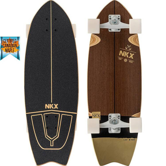 Surfskate Surf Skateboard NKX Maverick Gold 31"