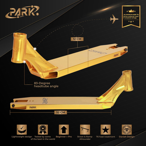 Platformă pentru NKD Park Stunt Scooter Deck Gold 520 mm
