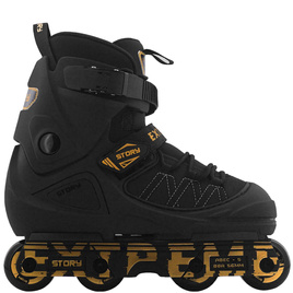 Patine Story Inline Aggressive Negru și auriu